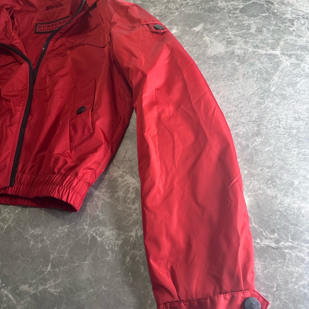 Burberry London Red Modern Lightweight Jacket Excellent Condition Size M $600 - Picture 3 of 10